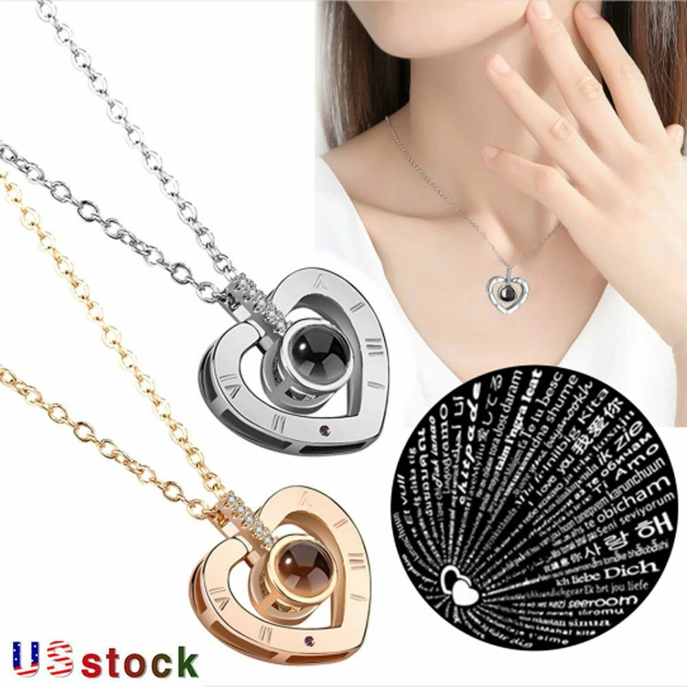 Necklace 100 languages store i love you