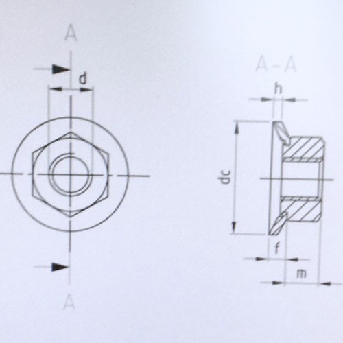Sechskantmutter Kombimutter + beweglicher Unterlegcheiben Edelstahl VA M3 - M10 - Bild 2 von 2