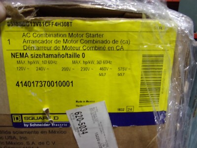8538SBG13V81CF4H308T-SQUARE D-COMBO STARTER, 3P,FUSIBLE, 30A, NEMA 1 INDOOR