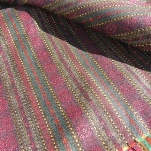 Satin Silky Multi Colored Striped Fabric for Sewing Costume Sewing Craft - Image 3 of 4