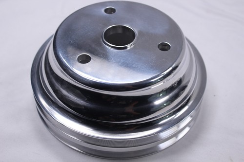 Kit de polea y soporte SBC SB Chevy 350 con bomba de dirección asistida y alternador cromado - Imagen 13 de 13