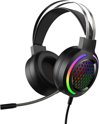 MAMBA SNAKE M12 Gaming Headset Ps4, Rainbow LED Backlit Headphones Gaming