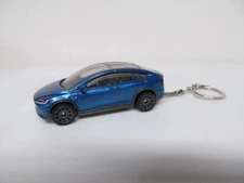 Matchbox New - Blue Tesla Model X Custom KEY CHAIN