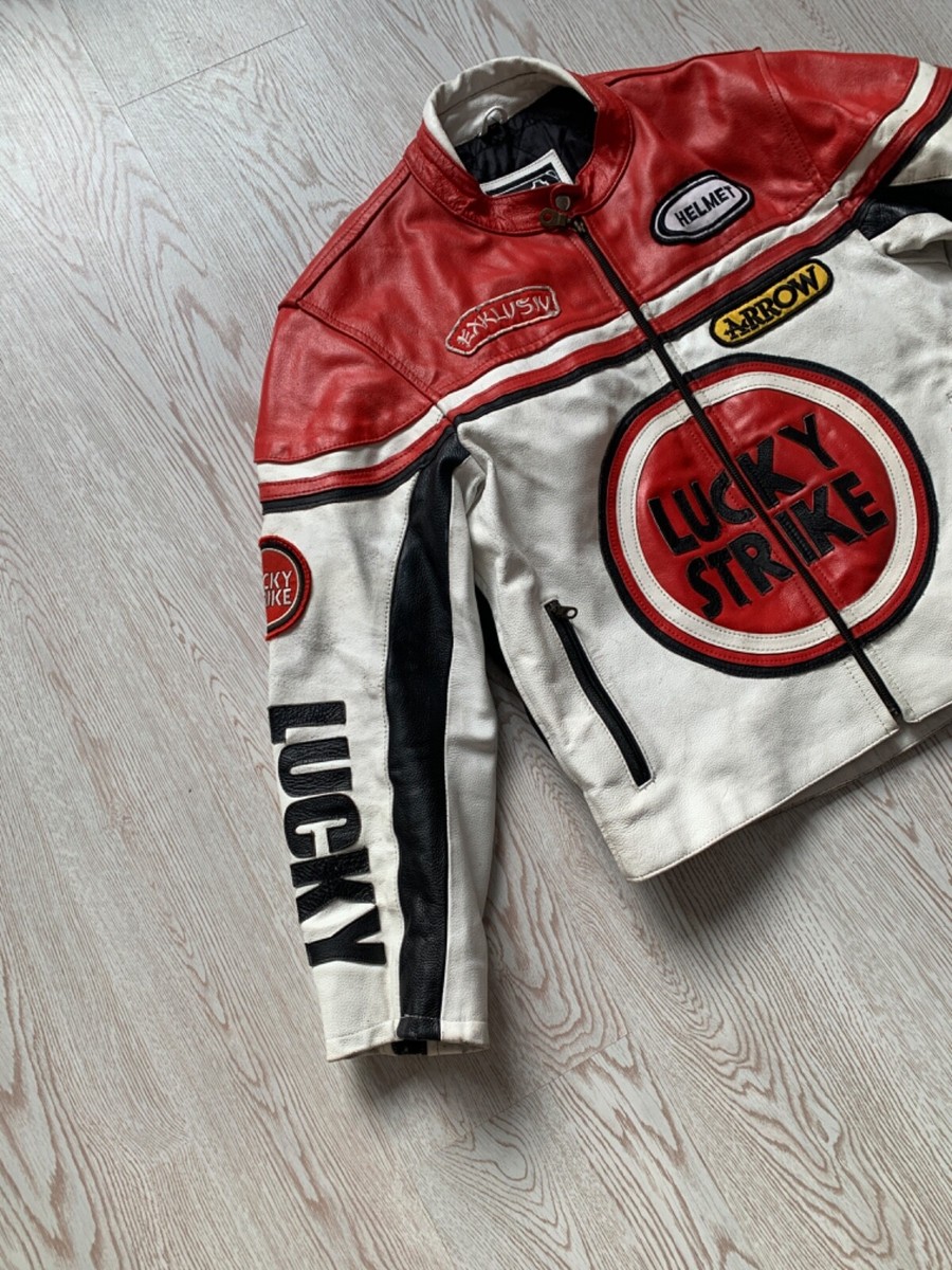 Vintage Lucky Strike Leather Racing Jacket size M | eBay Vintage Lucky Strike Leather Racing Jacket size M | eBay