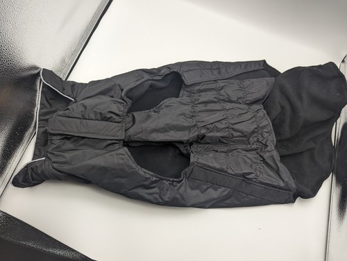 Ireenuo Dog Fleece Lined Waterproof Reflective Raincoat for Large Dogs 3XL Black - Picture 4 of 6
