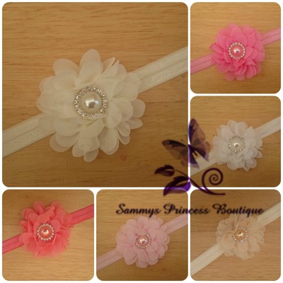 cream baby headband