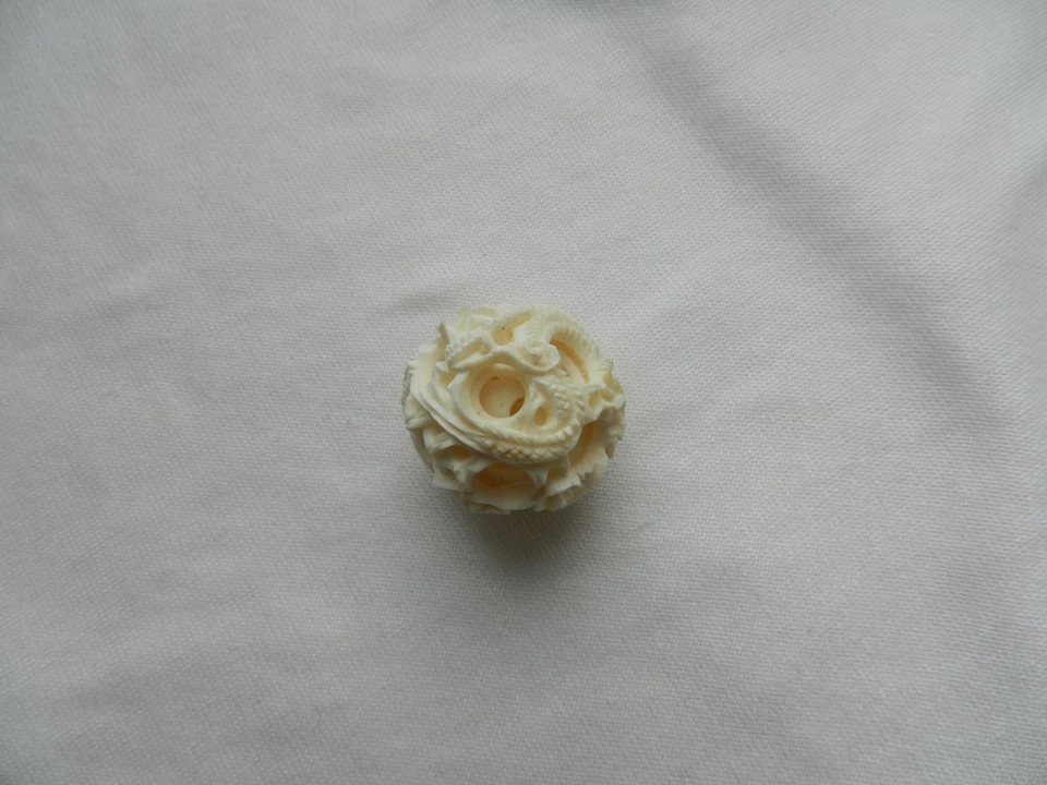 Ancien Casse-tête Chinois / Boule de Canton / Chine / décor de Dragons - Photo 4/4