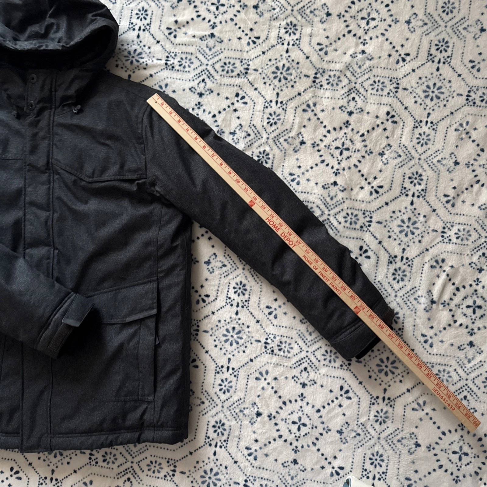 Prana Mens Holmes Puffer Jacket, Hooded Full Zip, XL, Dark Grey (NOT BLACK) - product detail image 7