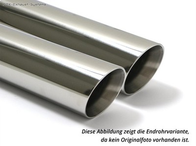 Stainless Steel Sport Exhaust Center VW Golf 6 R 2x100mm Round Double-Wall