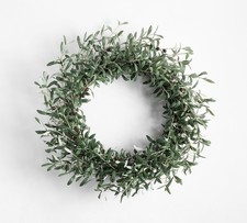 New Pottery Barn Faux Olive Wreath, 28" Greenery Door Decor