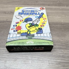 Super Real Baseball '88 (Nintendo Famicom, 1988) Japan import CIB Complete