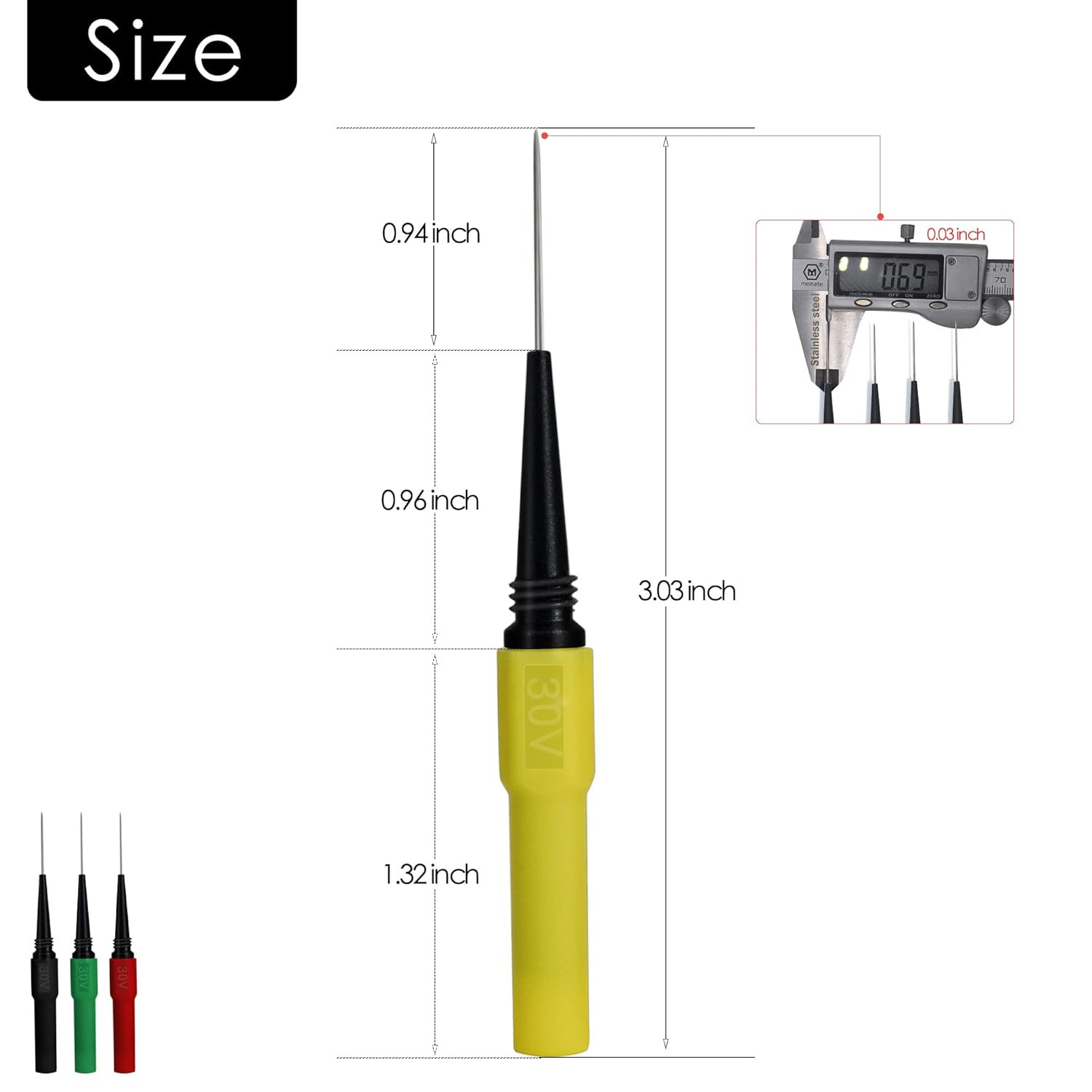 Piercing Clip Test Probe, 0.7Mm Test Probe Pins, Non-Destructive Insulation W...
