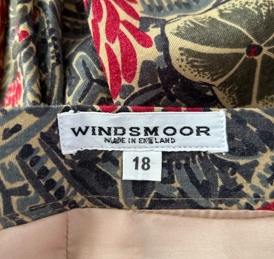 Windsmoor Skirt Women's Vintage Wool Mix Pockets Lined Green & Red Midi Size 18 - Image 3 of 4