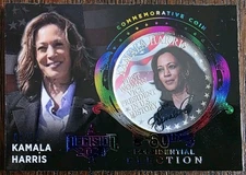Decision 2024 KAMALA HARRIS Rainbow Foil Update COMMEMORATIVE COIN #HC3 #'d 5/10