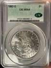 1882-S $1 CACG MS 64 CAC Morgan Silver Dollar