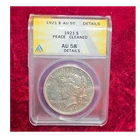 1921 Peace Dollar ANACS AU 58 Details Cleaned Silver Philadelphia KM#150