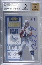 2012 Panini Contenders Playoff Ticket 76/99 Andrew Luck #201 BGS 9 MINT Auto 1j6