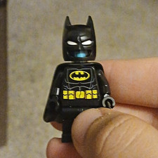 LEGO Batman Minifigure Black Suit w/ Yellow Bat Symbol, Plastic, Age 4