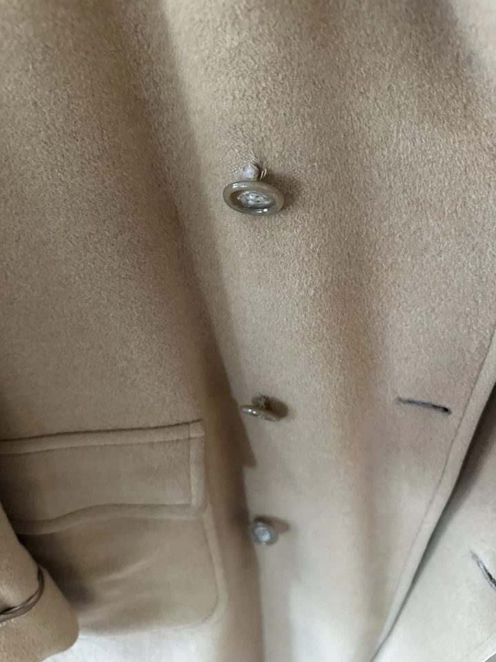 Vintage Peter Daniel Men’s 100% Camel Hair  Double Breasted 44R Long Overcoat - Image 3 of 4