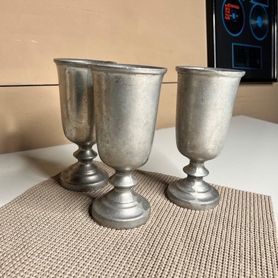 Vintage Pewter Goblet. Tavern RWP USA Barware. Wilton Collection Wine / Water