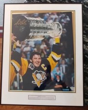 7257----1991 Mario Lemieux Stanley Cup imited signed photo w/COA - 40 of 266