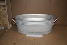 alte Alu-Wanne Aluminium Pflanzkübel Gartendeko Garten antik Deko DDR