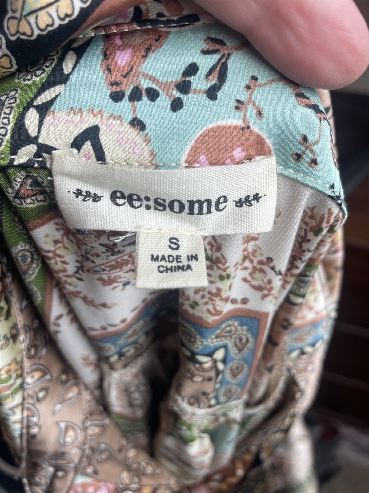 Ee: Some Women's Balloon Patch Print Button Down … - image 5