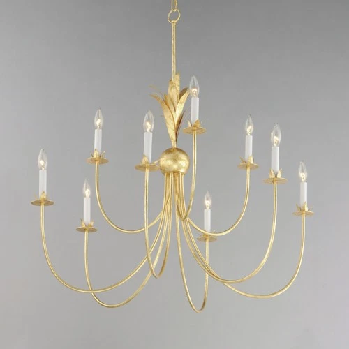 Maxim 2889 Paloma 9 Light 36"W Taper Candle Style Chandelier - Gold - Picture 5 of 9