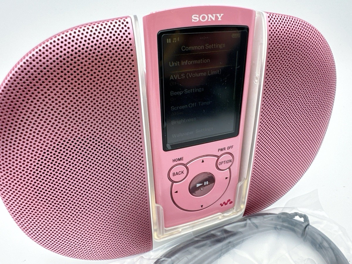 Sony Walkman NW-S765 Pink 16GB Bluetooth MP3 Player Speaker Dock