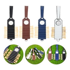 Golf Tee Holder Leather Golf Tee Pouch Bag Golf Case Golf Accessory for Golfers