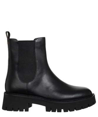 Michael Kors Womens Asher Leather Ankle Bo Brown Black 7M