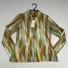 Calia Womens 1/4 Zip Lightweight Long Sleeve Pullover Multicolor Large WCG11048P