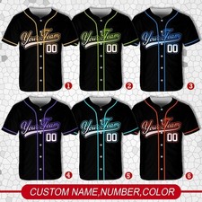 Custom Team Name Number Baseball Jersey, Personalized Uniform Shirt for Fans