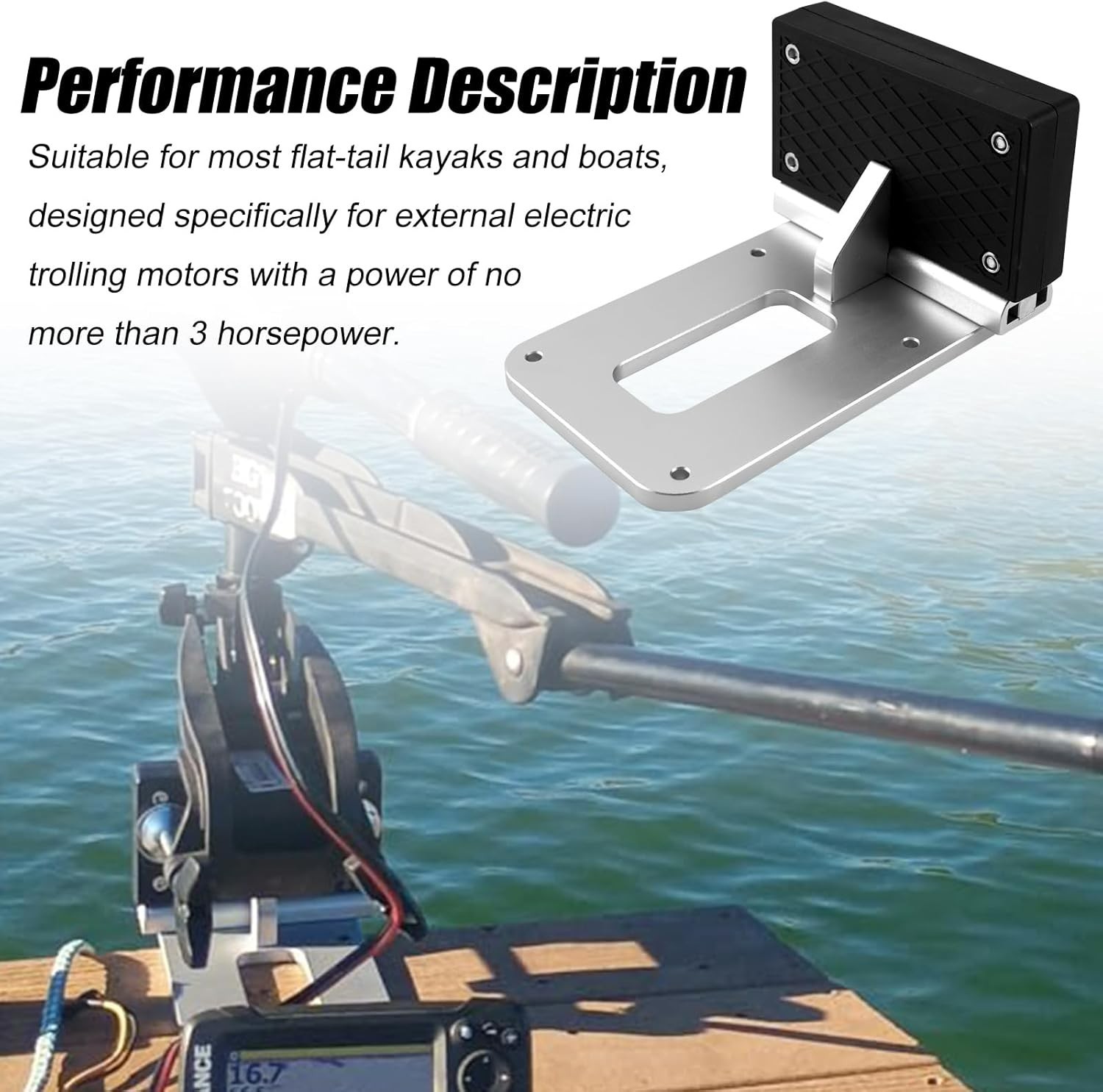 Heavy Duty Universal Kayak Trolling Motor Mount Transom Mount Bracket