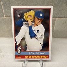 2025 Topps Heritage - Roki Sasaki #224 (RC) Los Angeles Dodgers