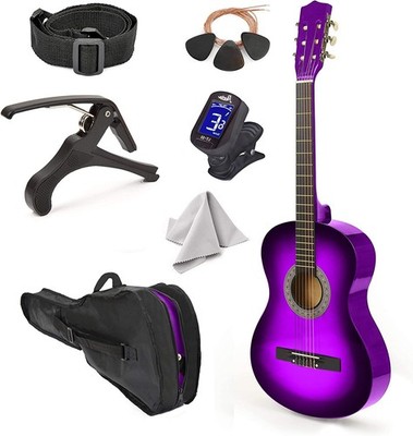 30'' Left Handed Wood Guitar with Case and Accessories for Kids/Girls/Boys/Tee...