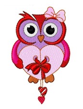 MACHINE EMBROIDERY DESIGNS USB - LOVE OWLS COLLECTION 4X4 VALENTINE BIRDS HEARTS