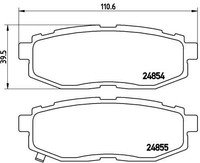 2X Brembo Bremsbelagsatz, Scheibenbremse P 78 018 Passend FüR Subaru Toyota