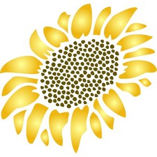 Stencils for Walls: Sunflower Stencil, 10.5 x 12 inch L - Flower Floral Wal...