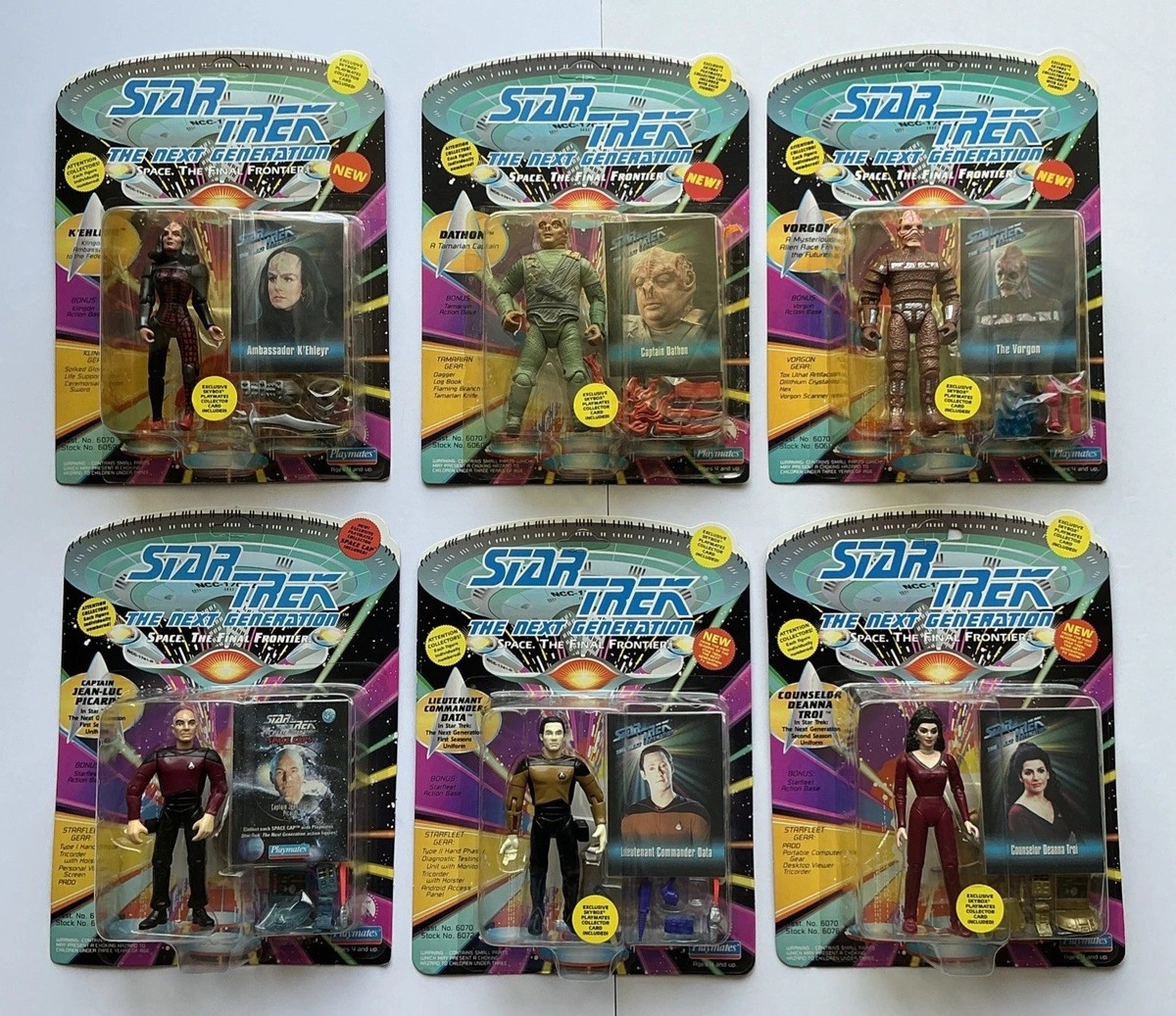 Vintage 1993 Playmates Star Trek The Next Generation Action