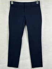 Banana Republic Sloan Pants Womens 2 Navy Slim Ankle Stretch Office Chic Preppy