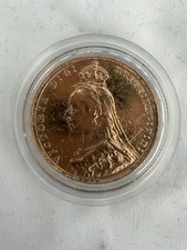 1891 London mint Victoria Jubilee Head Gold Full Sovereign London Mint Rear Coin