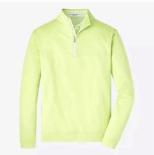 NWT Peter Millar Crown Sport Men s Green Quarter-Zip Performance Pullover