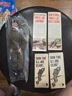 Vintage Circa 12" 1965 G.I. JOE scarface Figure. Beautiful Condition w/pamphlets
