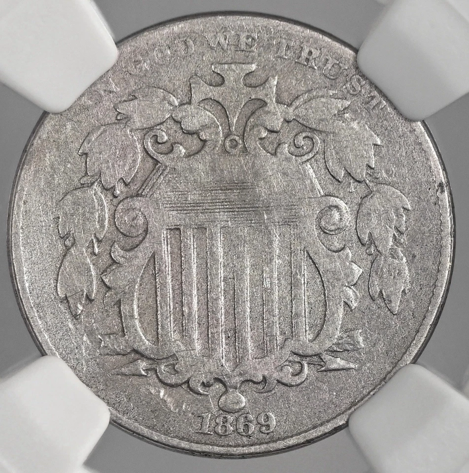 1869  5C SHIELD NICKEL  NGC VG10   #8404747-005 - Image 2 of 4