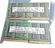 SK Hynix 32GB Kit 2x 16GB 2Rx8 PC4-2666V SODIMM Laptop RAM HMA82GS6JJR8N-VK