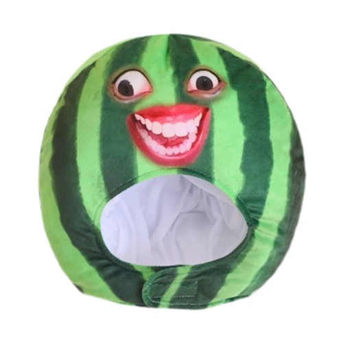 Plush Fruit Headgear Watermelon Hat Hood Party Funny Novelty Cosplay Costume - Picture 4 of 7