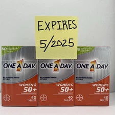 One A Day Women's 50+ Complete Multivitamin, 40 Tablets Ea, 3 PACK = 120 TOTAL