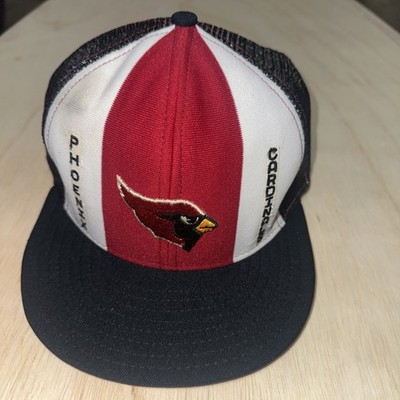 Vintage 80's Phoenix Cardinals AJD Lucky Stripes Trucker Style Snapback NFL Hat