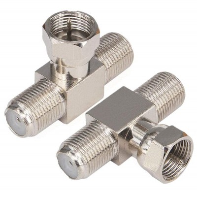 Coaxial Cable Splittert Shape Tv Antenna Splitter/combiner Rg6 F Type Male To 2